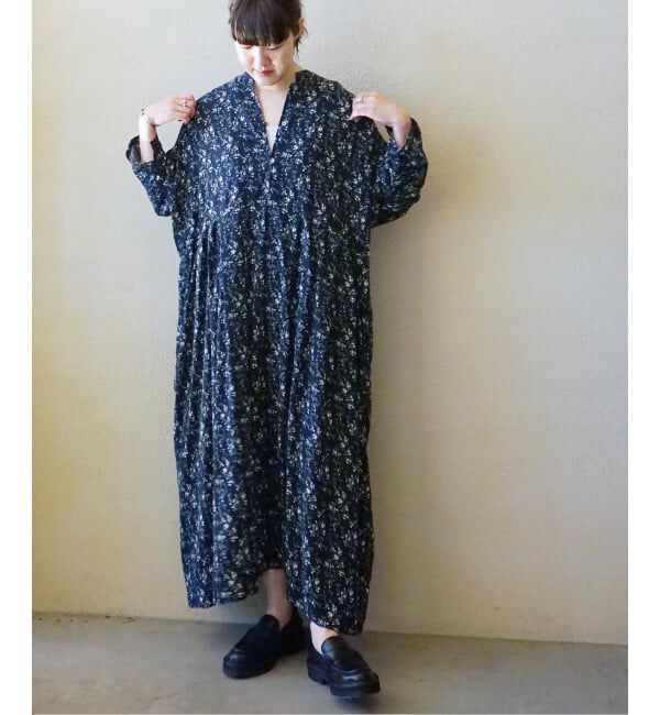 journal standard luxe「フラワー ampleプルワンピース」|ワンピース|ブラック