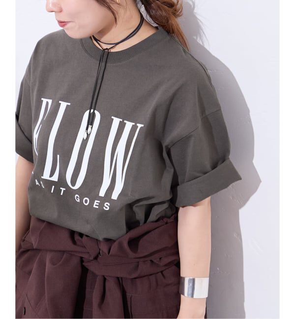 JOURNAL STANDARD「《予約》FLOW LOGO TEE」|Tシャツ・カットソー|ブラック A
