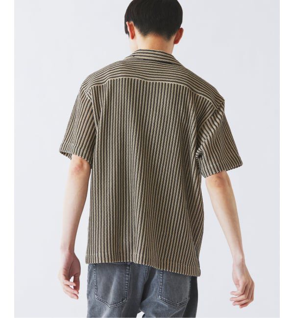 JOURNAL STANDARD relume「《予約》ストライプ カラーレース オープンカラー 半袖シャツ」|シャツ・ブラウス|