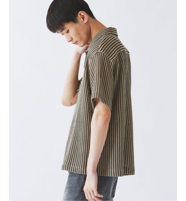 JOURNAL STANDARD relume「《予約》ストライプ カラーレース オープンカラー 半袖シャツ」|シャツ・ブラウス|