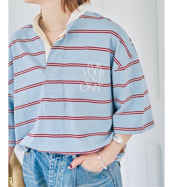 Spick and Span「《予約》melple / メイプル Seaview Rugger Shirt」|Tシャツ・カットソー|サックスブルー