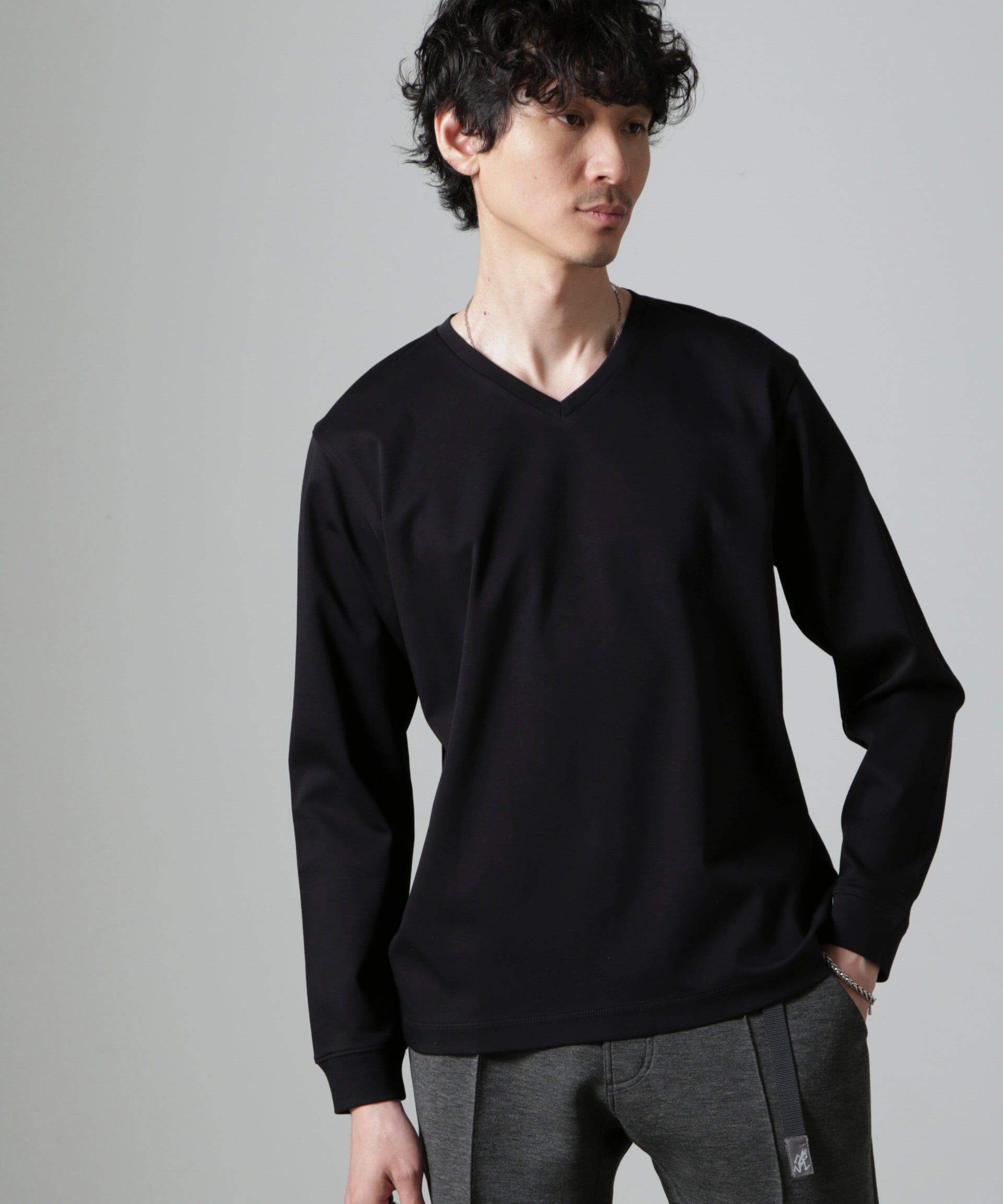 nano･universe「アンチスメルＶネックTシャツ 長袖」|Tシャツ・カットソー|