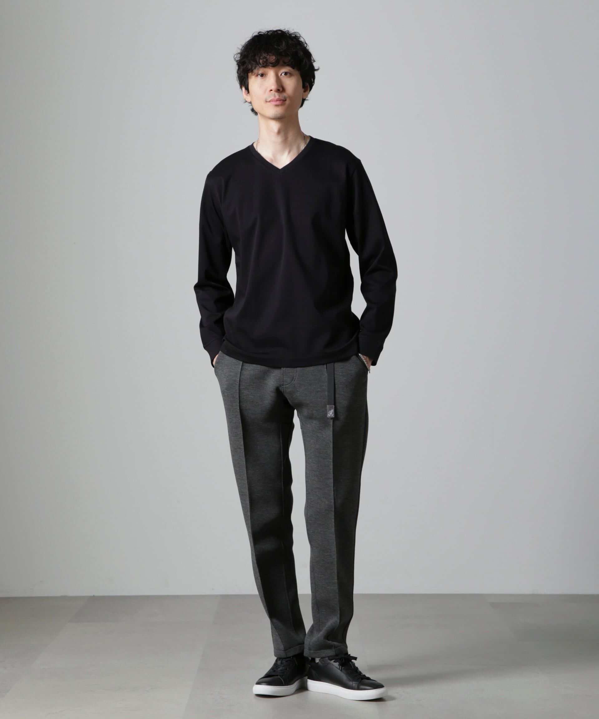 nano･universe「アンチスメルＶネックTシャツ 長袖」|Tシャツ・カットソー|