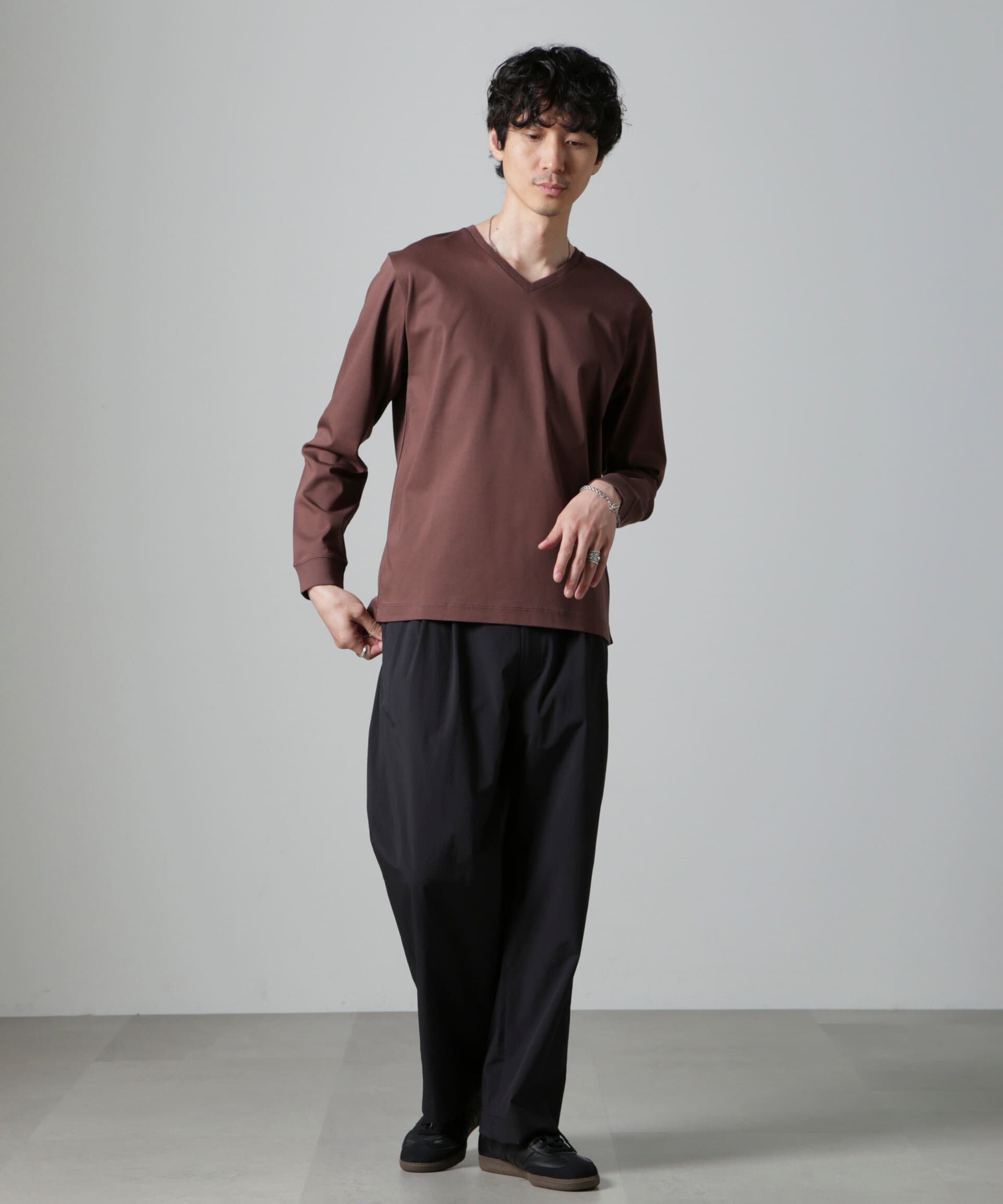 nano･universe「アンチスメルＶネックTシャツ 長袖」|Tシャツ・カットソー|