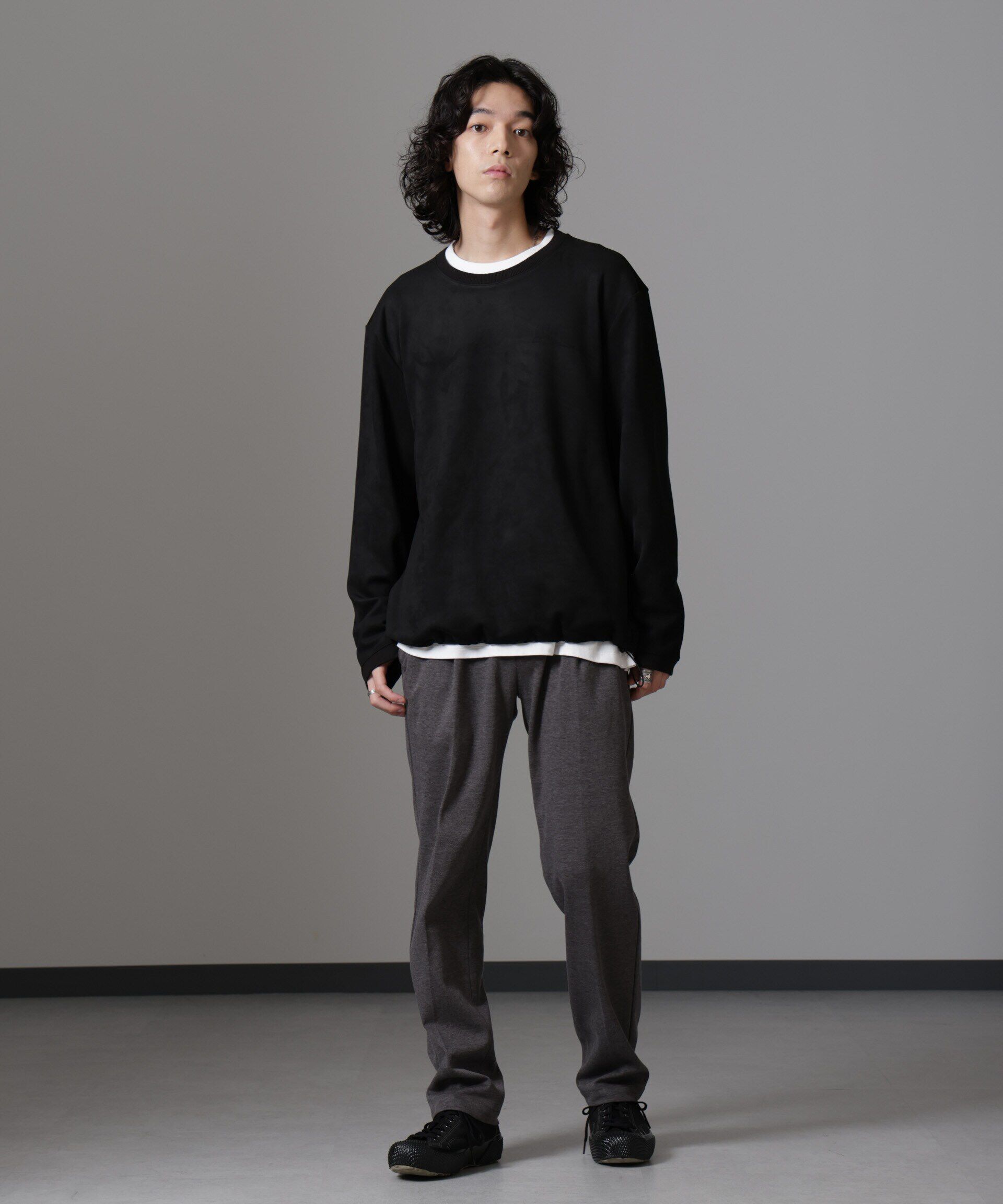 nano･universe「フェイクスエードプルオーバー 長袖」|Tシャツ・カットソー|