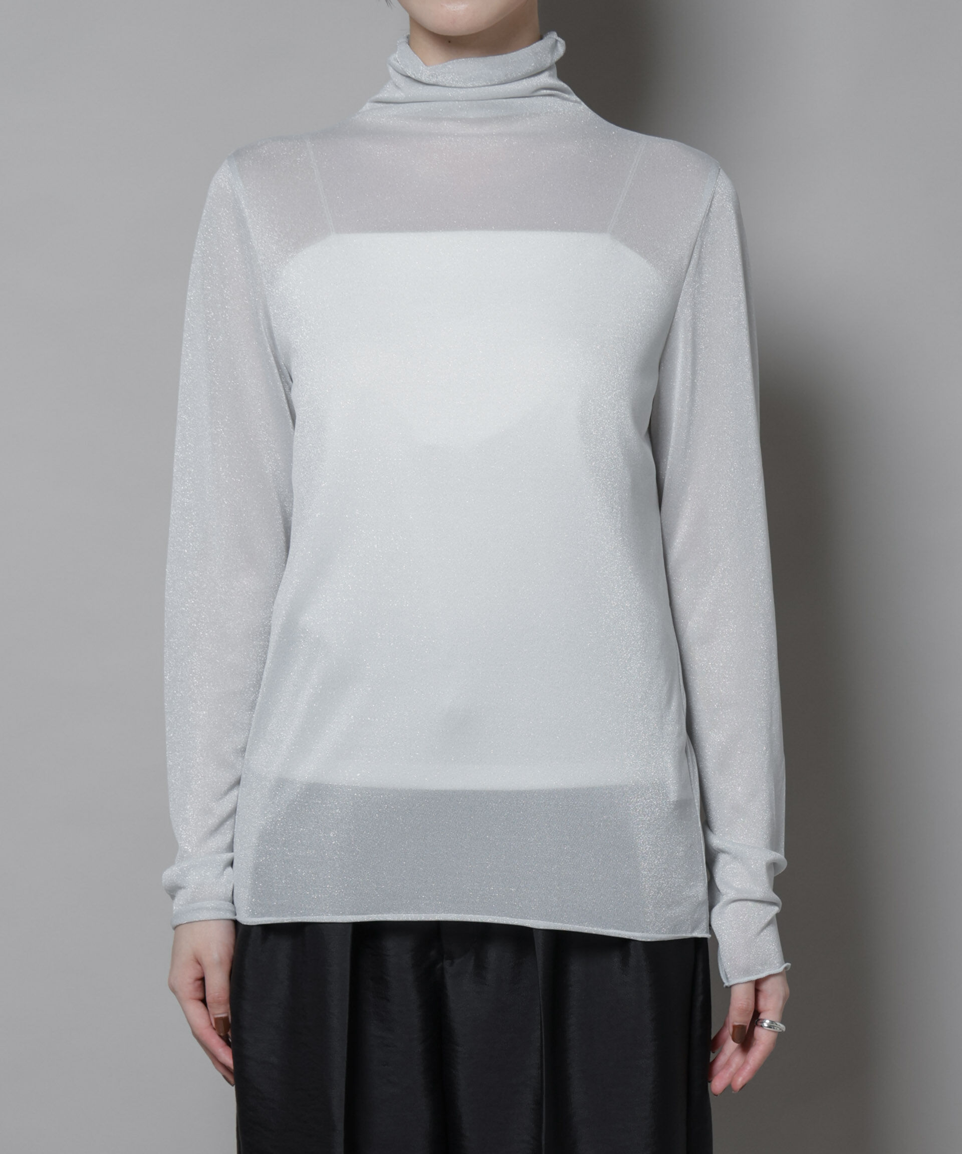 nano･universe「ラメシアータートルカットトップス」|Tシャツ・カットソー|