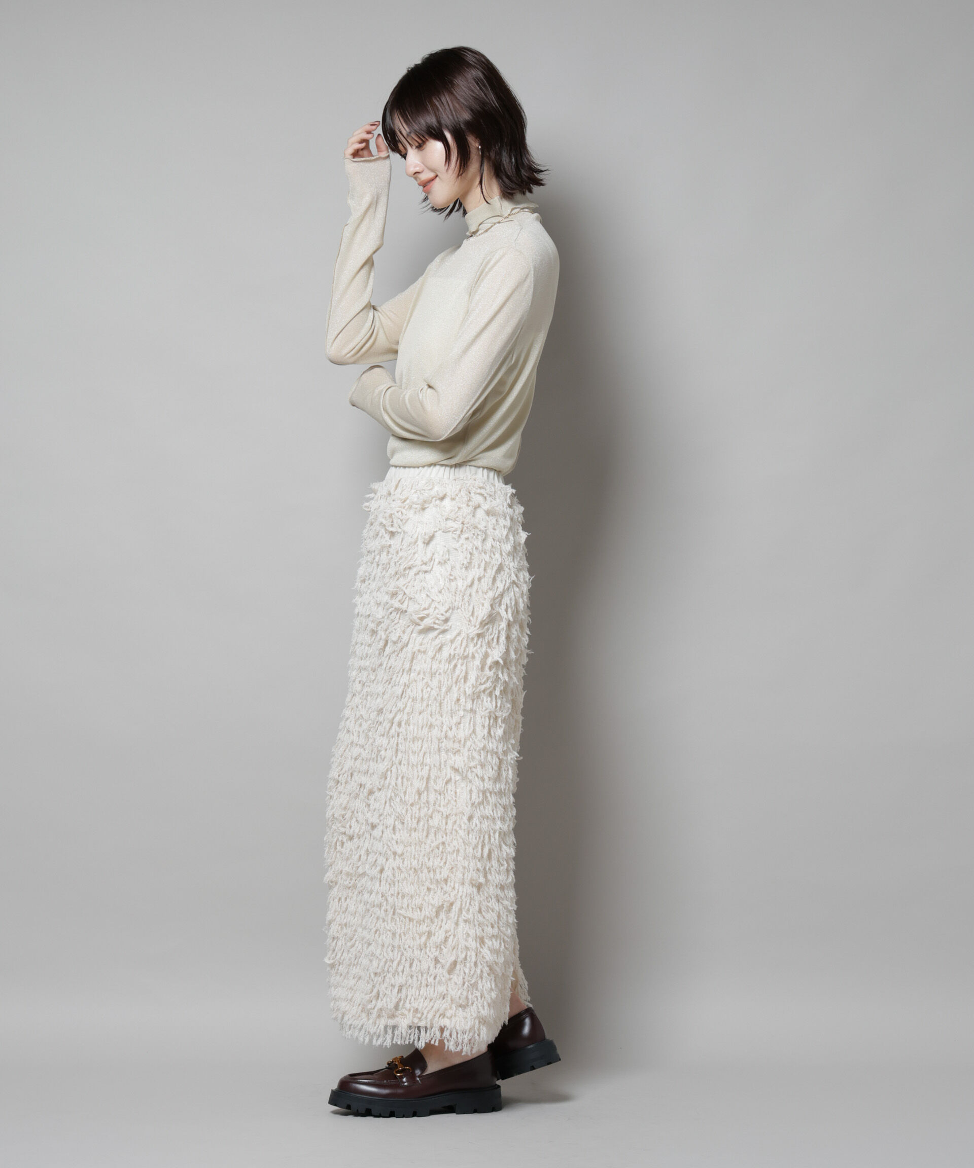 nano･universe「ラメシアータートルカットトップス」|Tシャツ・カットソー|