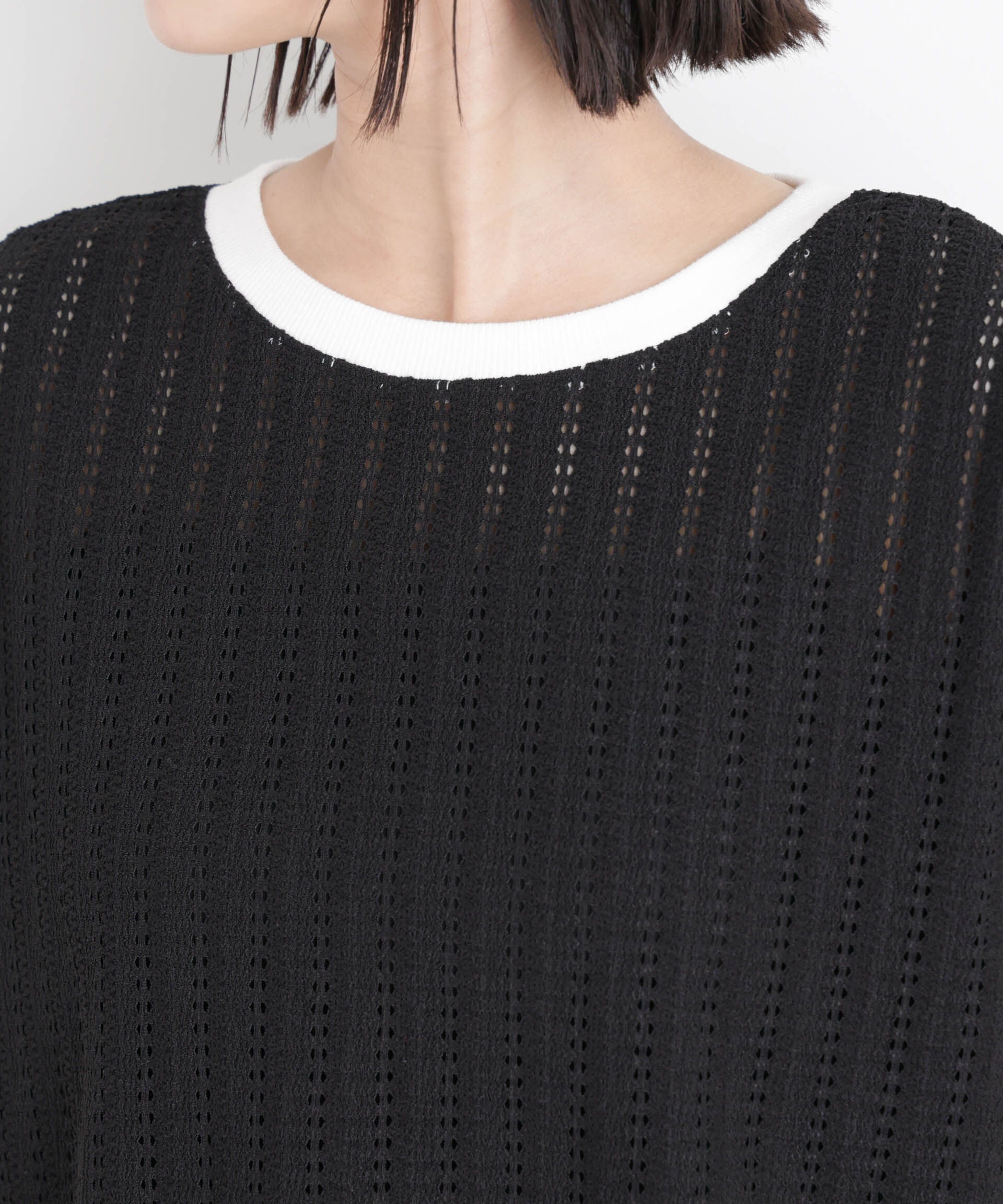 nano･universe「カットジャガードドロストヘムトップス」|Tシャツ・カットソー|