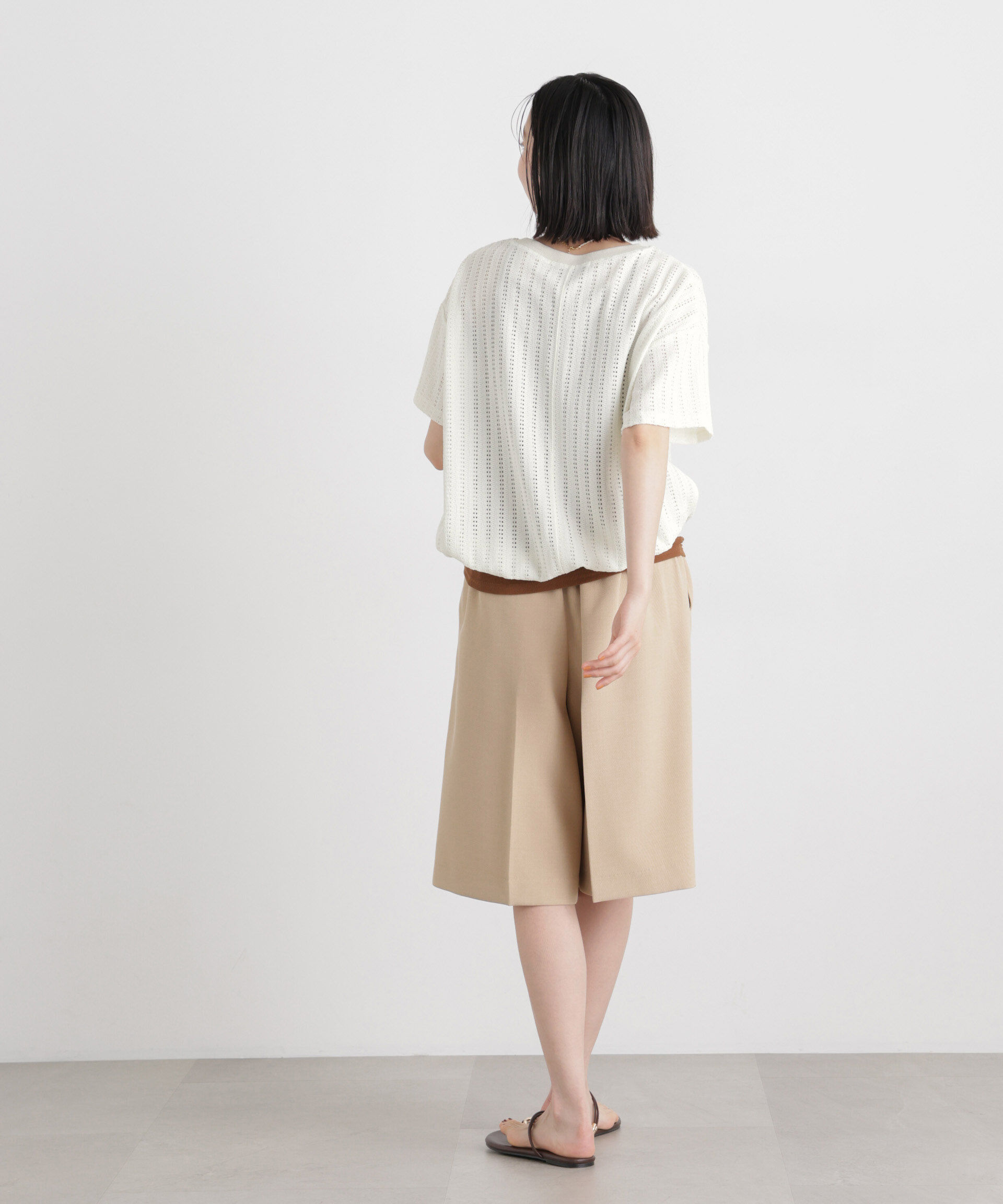 nano･universe「カットジャガードドロストヘムトップス」|Tシャツ・カットソー|