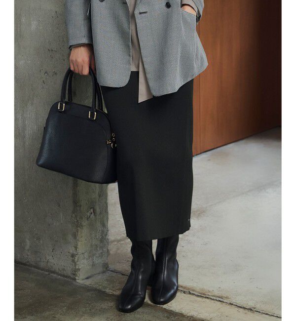 自由区「【洗える】リブストレッチタイト スカート」|スカート|スレート