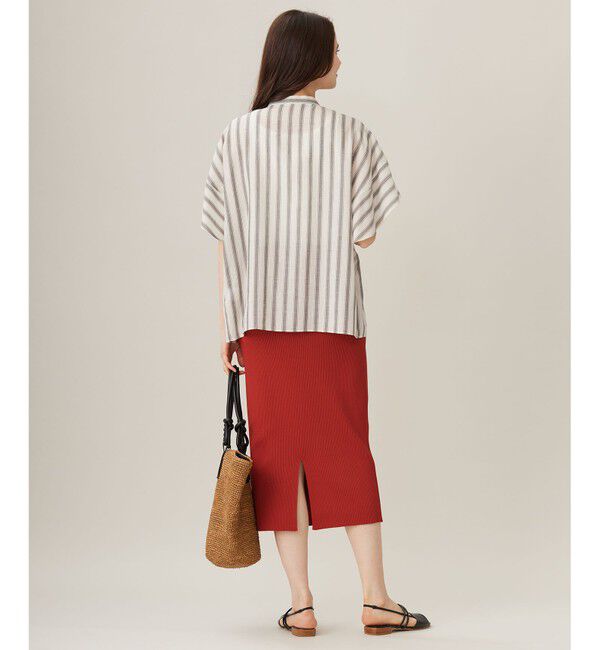 自由区「【洗える】リブストレッチタイト スカート」|スカート|