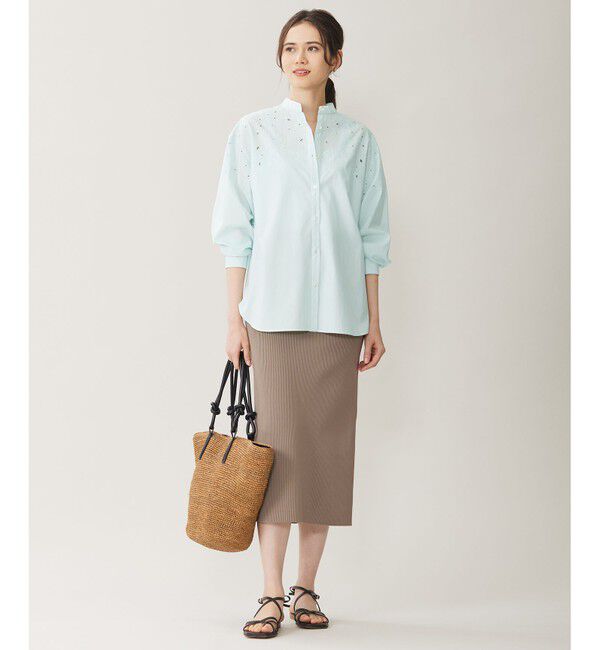 自由区「【洗える】リブストレッチタイト スカート」|スカート|