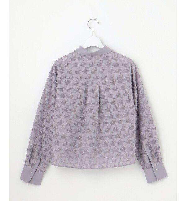 自由区「シアージオメトリックジャカードクロップド丈 ブラウス」|シャツ・ブラウス|