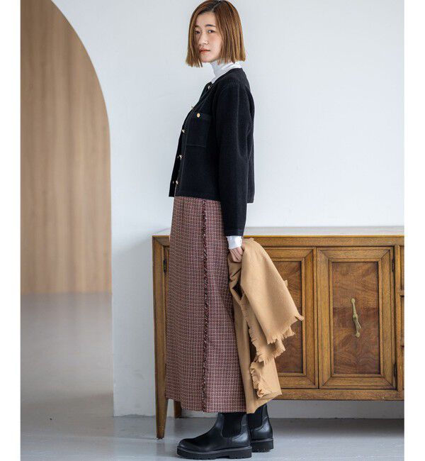 23区「【GLOW10月号掲載/洗える】ツイーディーカラーミックス  Iライン スカート」|スカート|