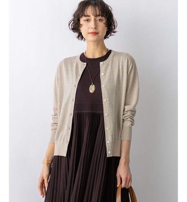 23区「【見上愛さん着用】ピュアリネンハイゲージ カーディガン」|カーディガン|ベージュ系