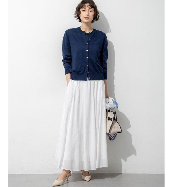 23区「【見上愛さん着用】ピュアリネンハイゲージ カーディガン」|カーディガン|