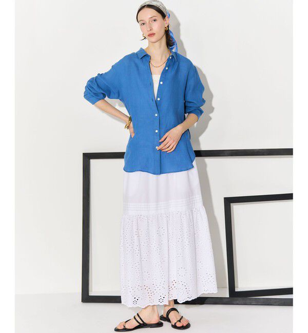 23区「カットワークエンブロイダリー スカート」|スカート|