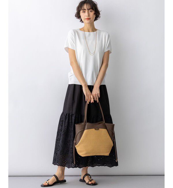 23区「カットワークエンブロイダリー スカート」|スカート|