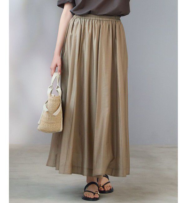 23区「【SLOW/一部店舗限定】エアリーフレア スカート」|スカート|モカ