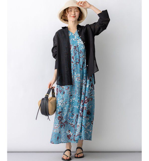 23区「【先行予約】Ericaランダムペイズリープリント ワンピース」|ドレス|