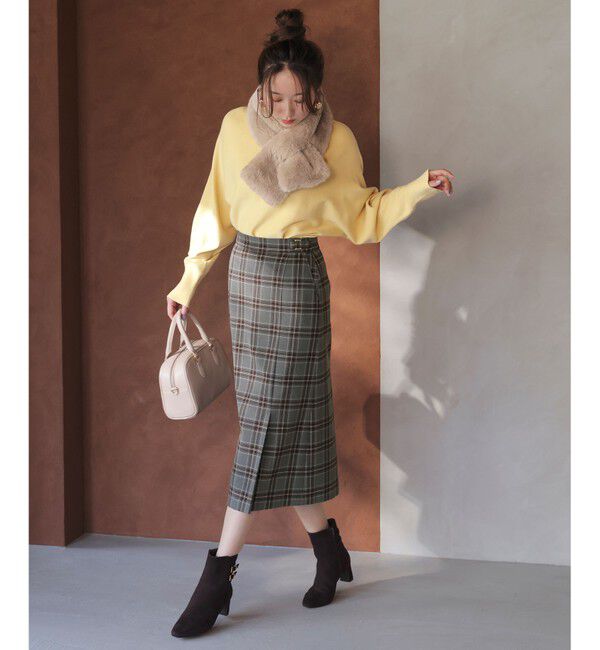 ANY SIS「ビューティサーモ2WAYストレッチチェック スカート」|スカート|