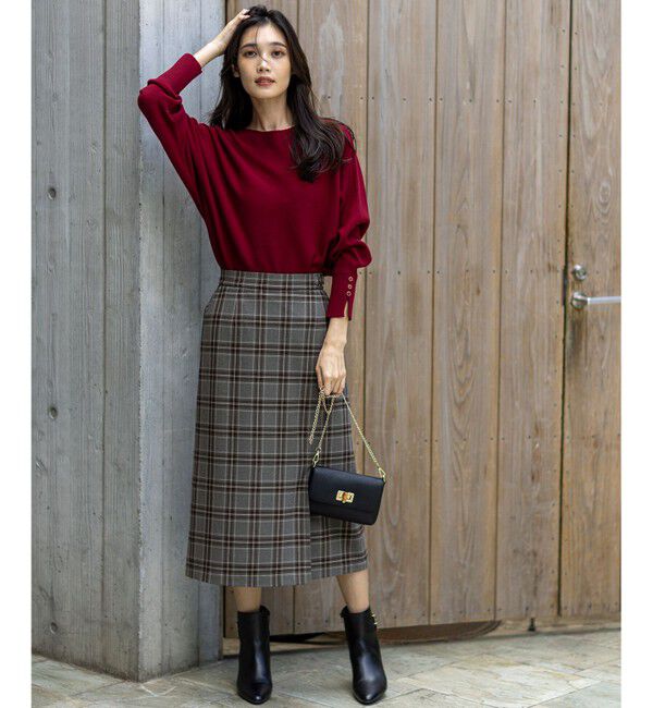 ANY SIS「ビューティサーモ2WAYストレッチチェック スカート」|スカート|