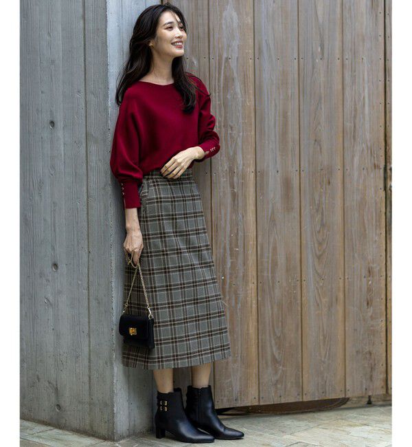 ANY SIS「ビューティサーモ2WAYストレッチチェック スカート」|スカート|