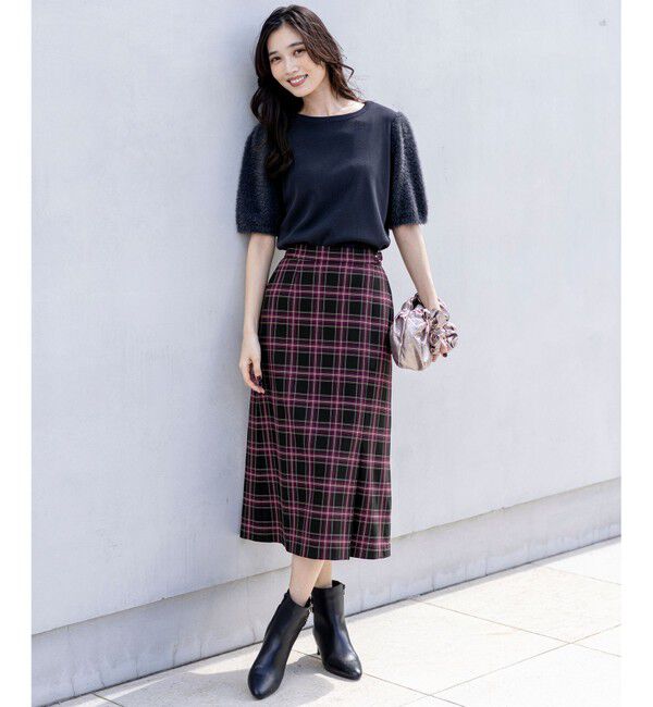 ANY SIS「ビューティサーモ2WAYストレッチチェック スカート」|スカート|