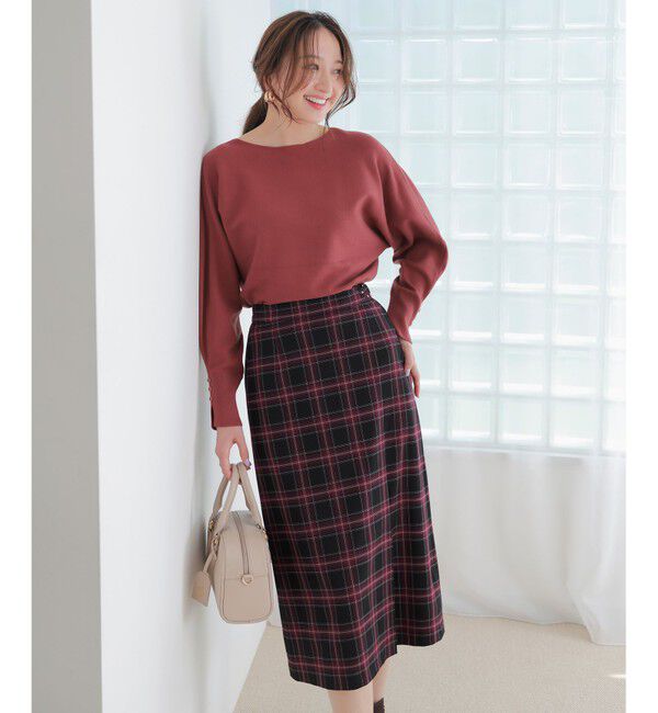 ANY SIS「ビューティサーモ2WAYストレッチチェック スカート」|スカート|