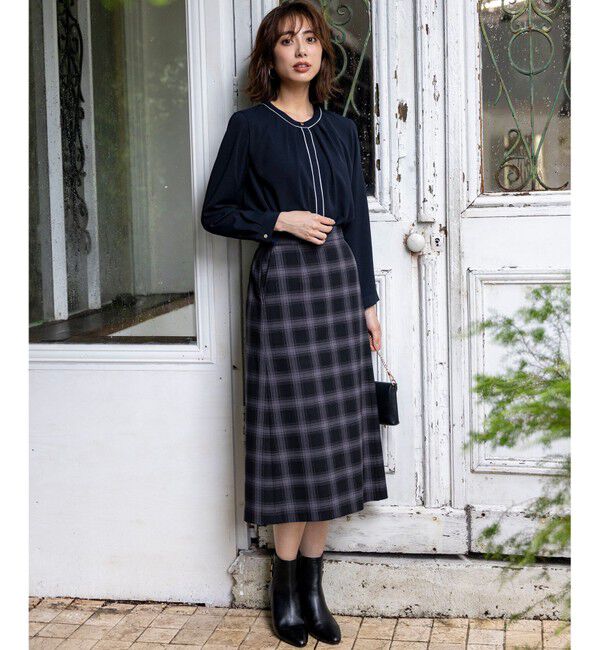 ANY SIS「ビューティサーモ2WAYストレッチチェック スカート」|スカート|