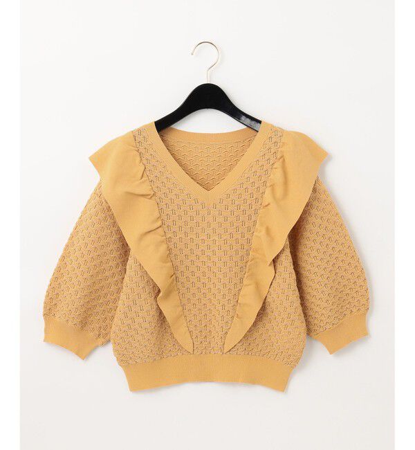 GRACE CONTINENTAL「ラメフリルニットトップ」|ニット・セーター|