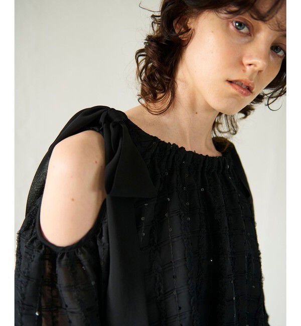 GRACE CONTINENTAL「チュールフリルフレアトップ」|その他|