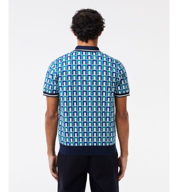 LACOSTE「オーガニックコットン ロバート・ジョージ ジャカードニットポロシャツ」|ポロシャツ|