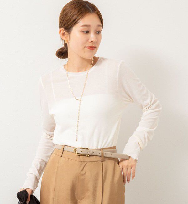 NOLLEY'S「ウォッシャブルシアーフライスロンT」|Tシャツ・カットソー|