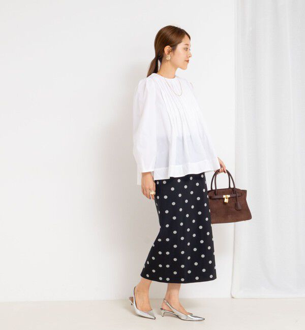 NOLLEY'S「ウォッシャブルタックフレアーブラウス」|シャツ・ブラウス|