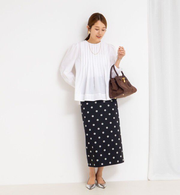 NOLLEY'S「ウォッシャブルタックフレアーブラウス」|シャツ・ブラウス|