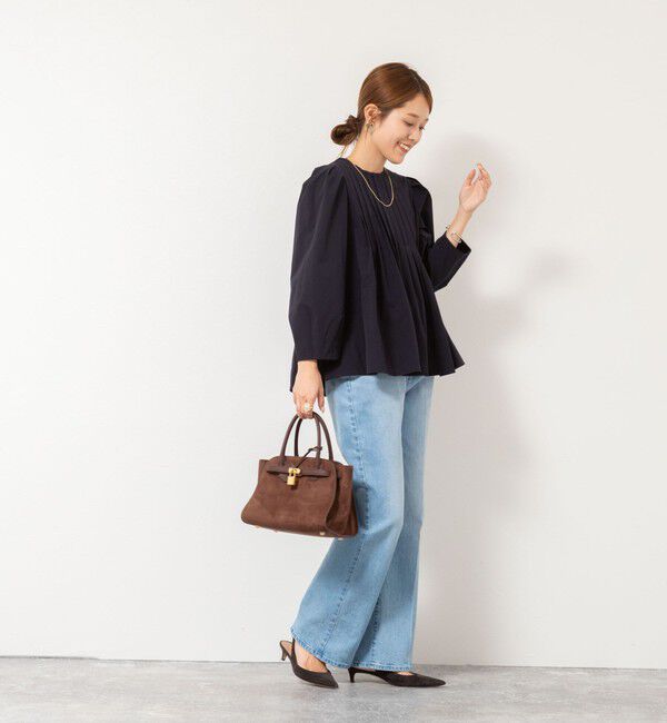 NOLLEY'S「ウォッシャブルタックフレアーブラウス」|シャツ・ブラウス|