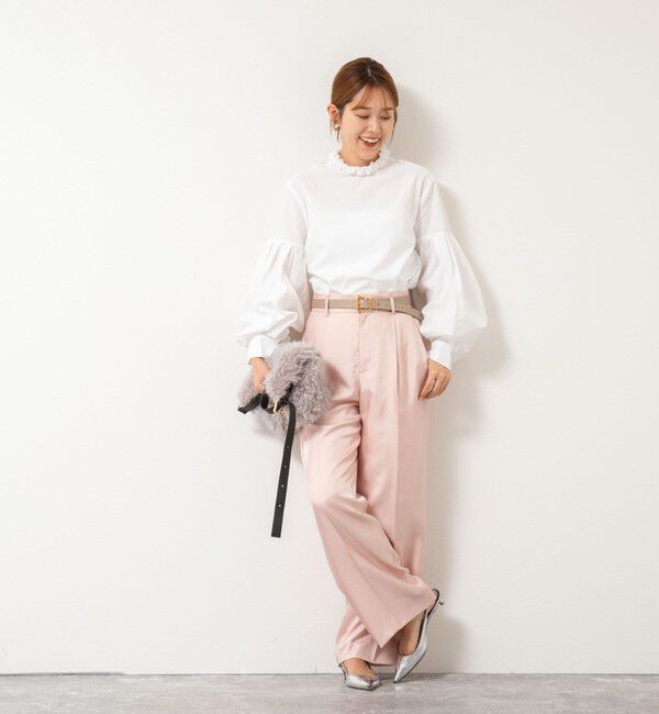 NOLLEY'S「【MARILYN MOON/マリリーンムーン】タックフリルボリュームブラウス」|シャツ・ブラウス|