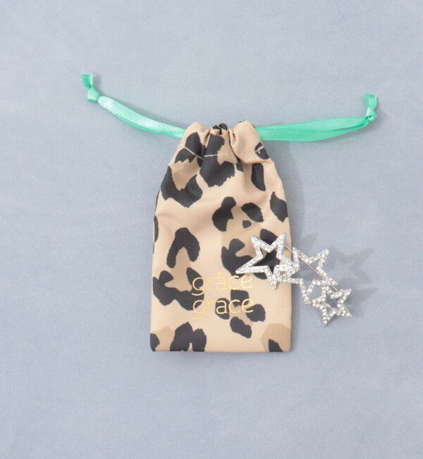 grace grace「【grace grace/グラスグラス】3スターパヴェブローチ」|ブローチ・コサージュ|