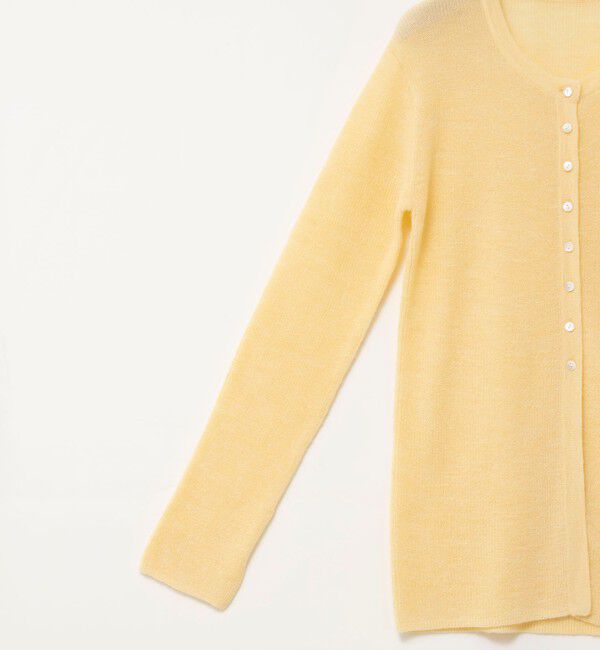 NOLLEY'S sophi「《手洗い可能》モヘヤ混片畦ミディ丈Cネックカーディガン」|カーディガン|