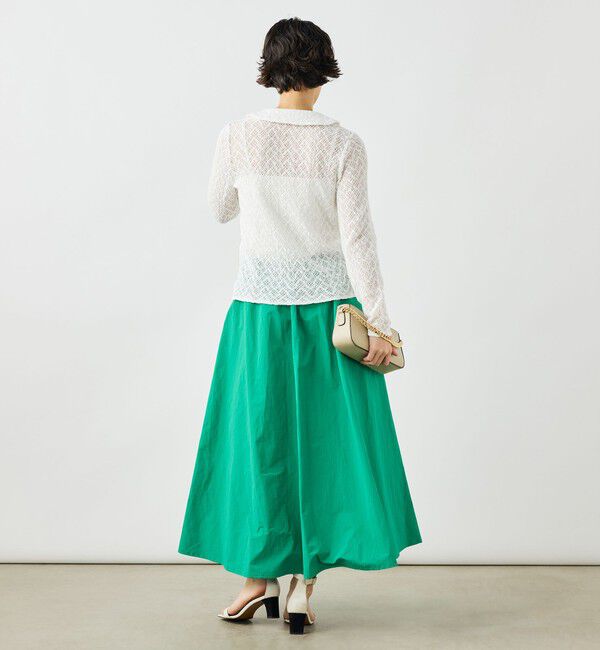 NOLLEY'S「ウォッシャブル襟付きレースカーディガン」|カーディガン|