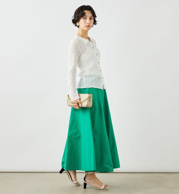 NOLLEY'S「ウォッシャブル襟付きレースカーディガン」|カーディガン|