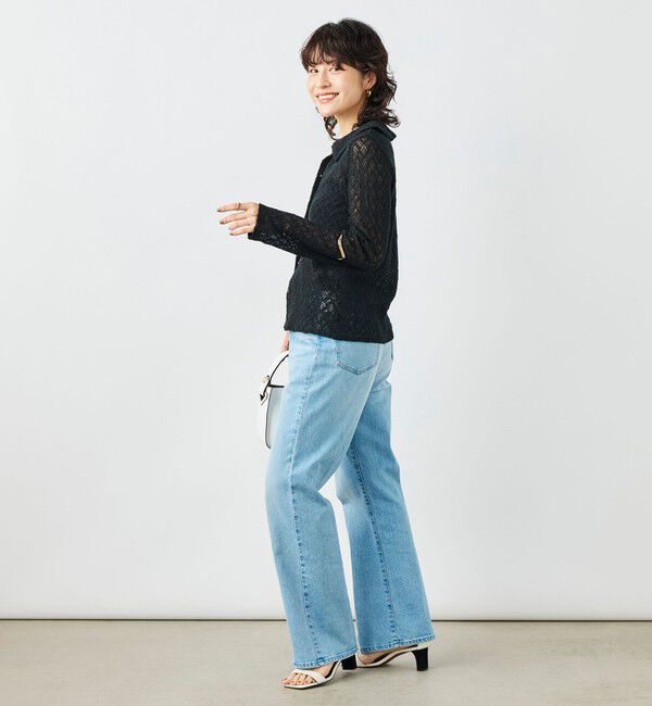 NOLLEY'S「ウォッシャブル襟付きレースカーディガン」|カーディガン|