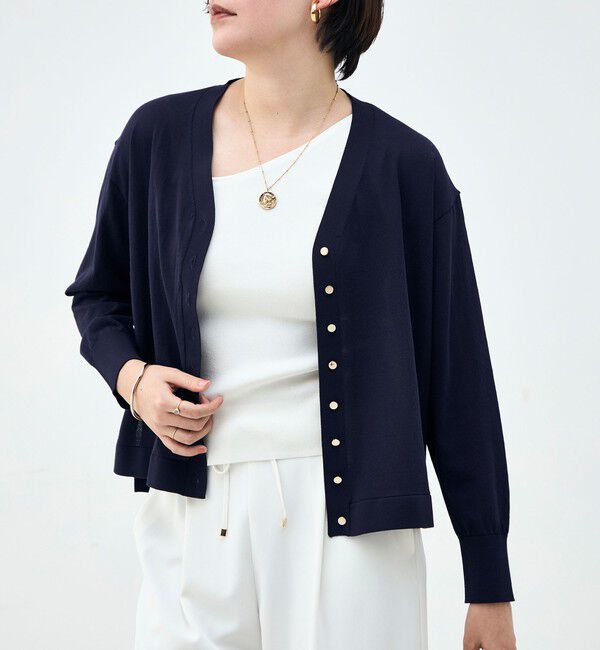 NOLLEY'S「【一部WEB限定カラー】《手洗い可能》エアリータッチゆったりVネックカーディガン」|カーディガン|