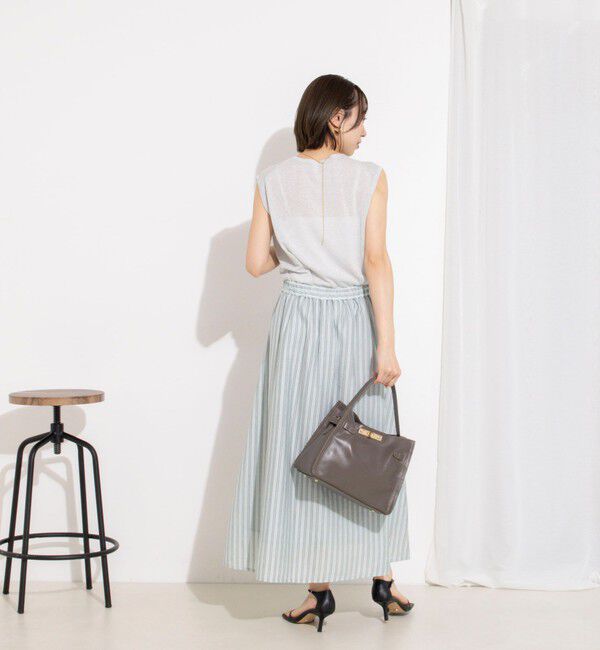 NOLLEY'S「《セットアップ対応》ウォッシャブルストライプフレアスカート」|フレア|