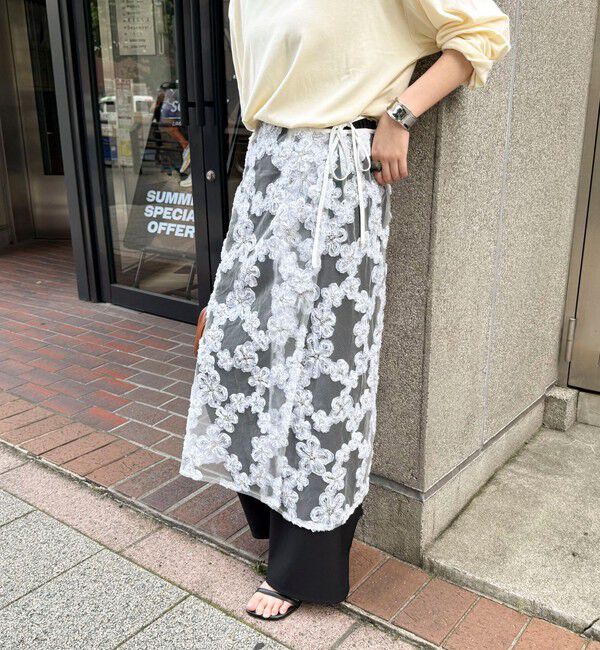 fredy emue「フラワーモチーフレイヤードスカート」|スカート|