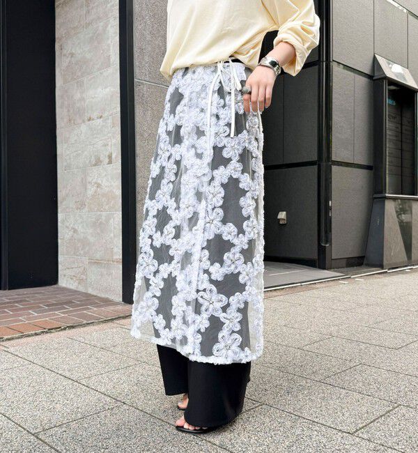 fredy emue「フラワーモチーフレイヤードスカート」|スカート|