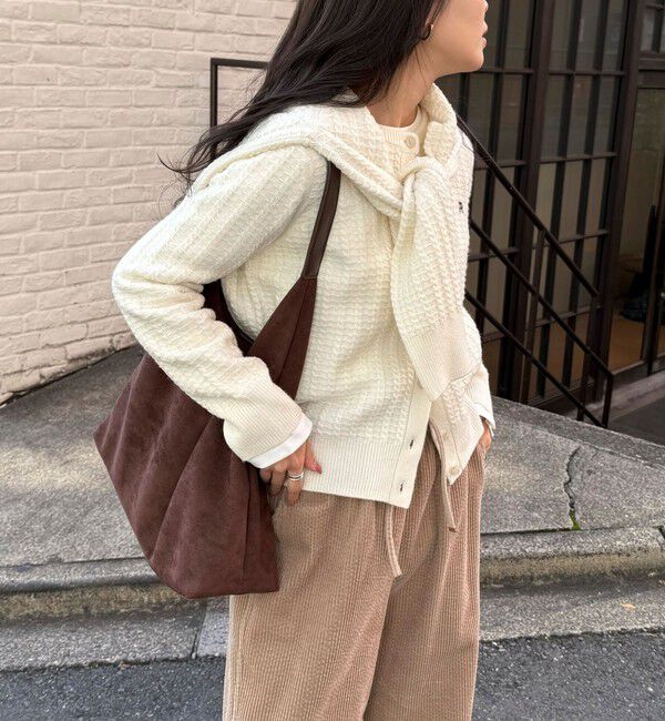 fredy emue「FR刺繍ケーブル柄ニットカーディガン」|ニット・セーター|