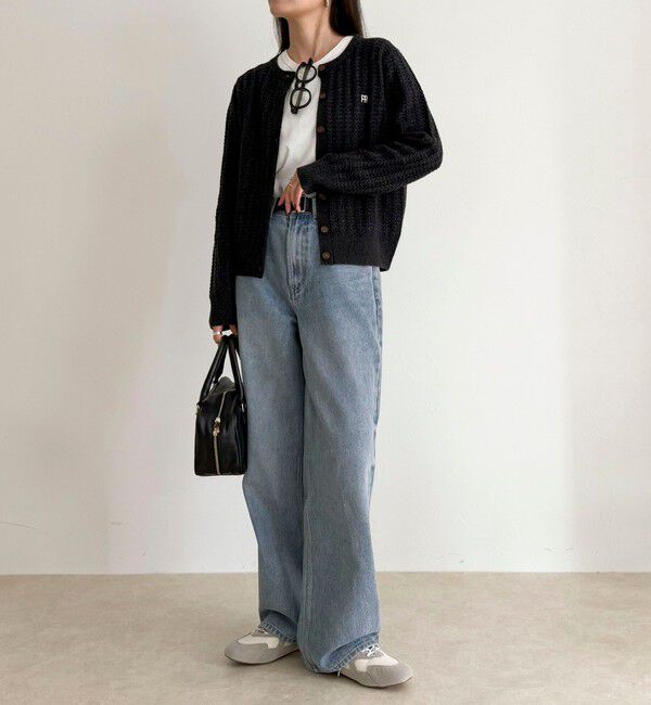 fredy emue「FR刺繍ケーブル柄ニットカーディガン」|ニット・セーター|
