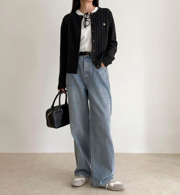 fredy emue「FR刺繍ケーブル柄ニットカーディガン」|ニット・セーター|